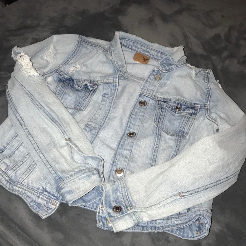 American Eagle Destroyed Jean Jacket